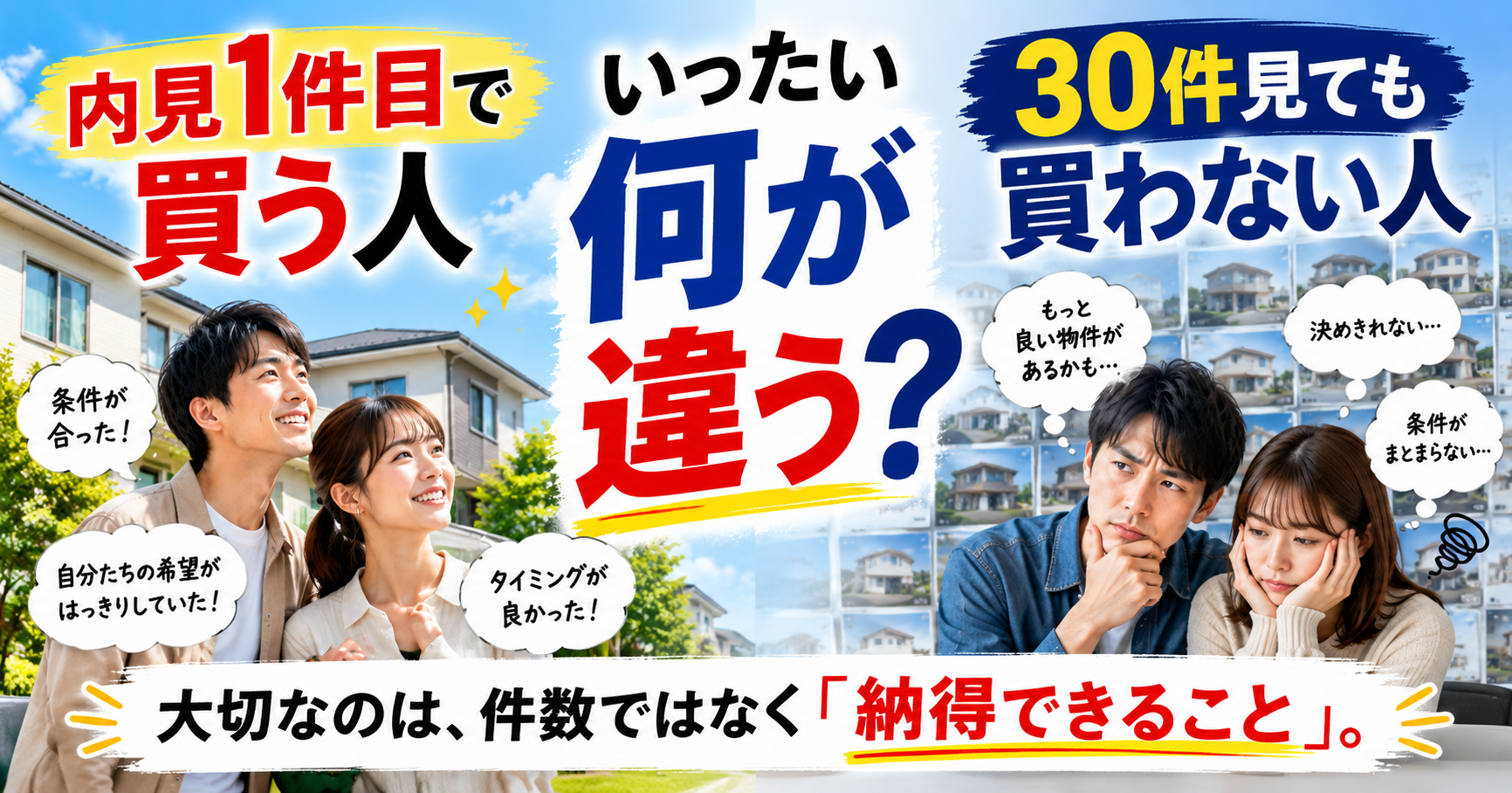 内見1件目で買う人、30件見ても買わない人。いったい何が違う？